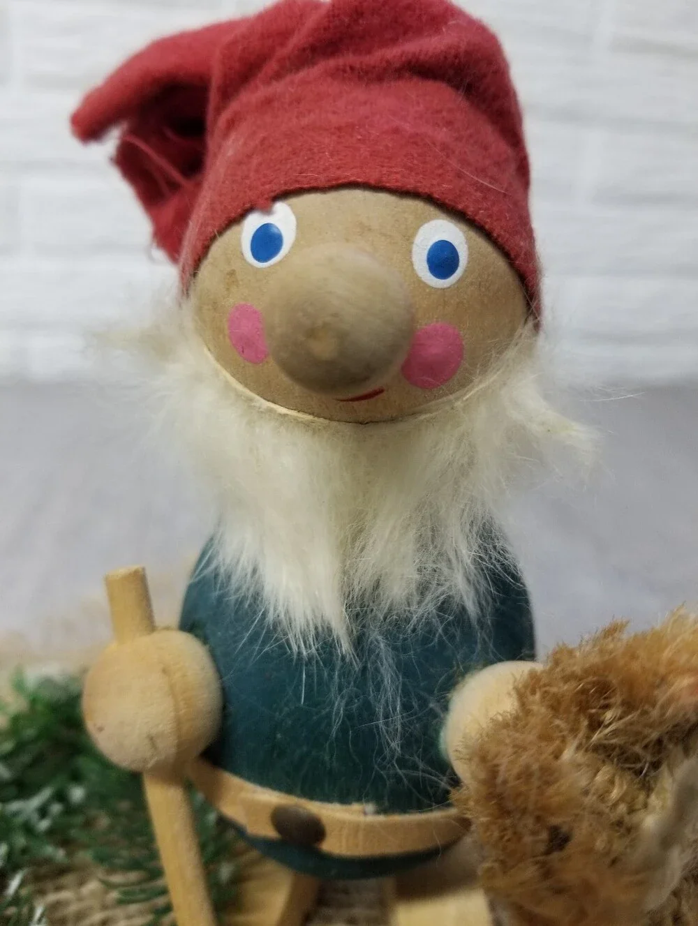 Vintage Wooden Gnome